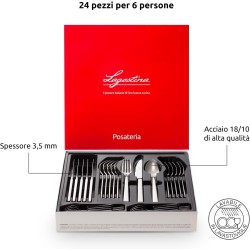 Lagostina Giada Escajg Set 24 kom | 18/10 Čelik | Poklon Pakovanje