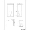 Trio Garonne spoljašnja zidna lampa, E27, 14x26 cm, liveni aluminijum | Outlet BGD
