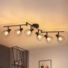Kimjo retro plafonska lampa crna 6xE14