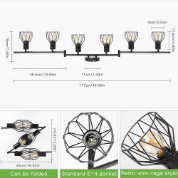 Kimjo Retro Plafonska Lampa | Industrijski Stil | Outlet Ponuda