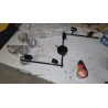 Kimjo retro plafonska lampa crna 6xE14 sa polomljenim grlom i bez jednog abažura_2