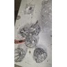 Kimjo retro plafonska lampa crna 6xE14 sa polomljenim grlom i bez jednog abažura_5