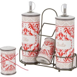Baroni Home Damascus Set Od Keramike Sa Metalnim Postoljem | Outlet BGD