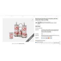 Baroni Home Damascus Set Od Keramike Sa Metalnim Postoljem | Outlet BGD