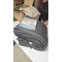 Tamno siva Autsel mikrofiber zaštita za dušek 180x200 cm sa prošivenom površinom i elastičnim trakama za fiksiranje