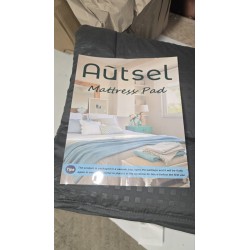Tamno siva Autsel mikrofiber zaštita za dušek 180x200 cm sa prošivenom površinom i elastičnim trakama za fiksiranje