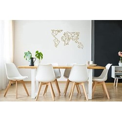 Homemania World Metalna Dekoracija 100x58 cm | Zlatna | Outlet