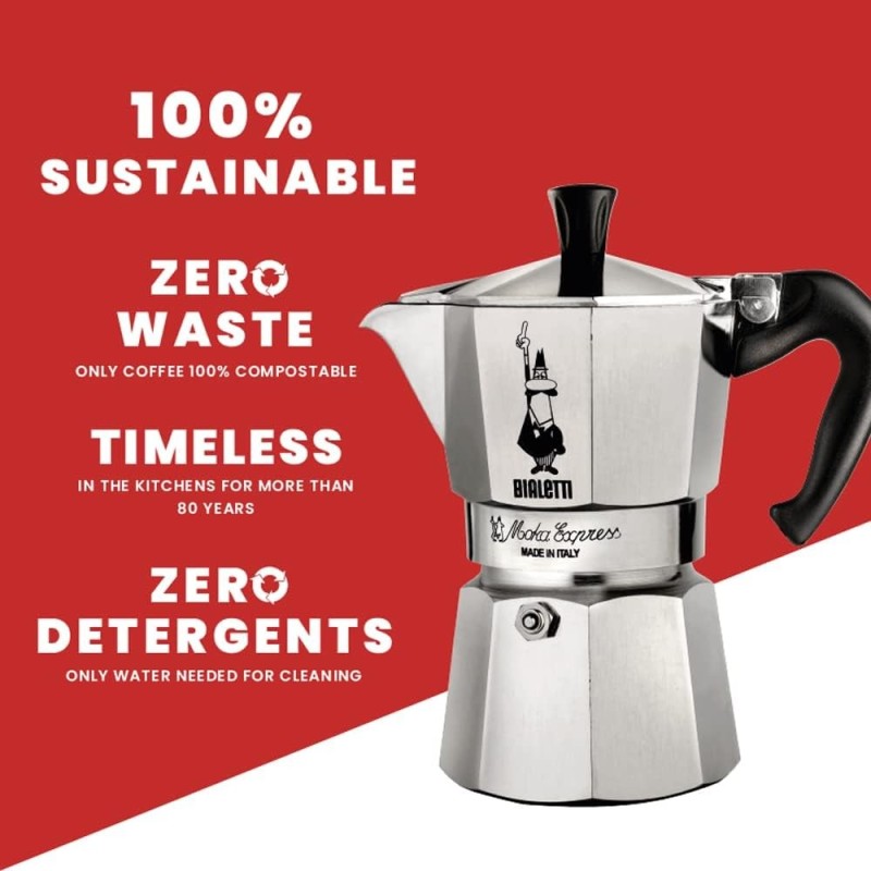 Bialetti Moka Express, 6 Šoljica, Aluminijum | Outlet BGD