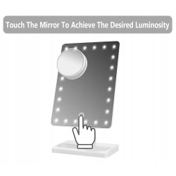 GloBrite Touch Screen LED kozmetičko ogledalo crno 24 LED