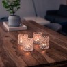 Flanacom set od 5 staklenih svećnjaka za čajne sveće providno staklo