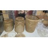 DKD Home Decor Set 3 Korpe od Bambusa | Prirodni Stil