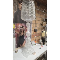 Kartell Kabuki 09180B4 LED podna lampa Crystal sa polomljenim delom konstrukcije i oštećenjem pri dnu_2