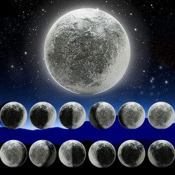 Haven Healing Moon Light 3D zidna lampa Mesec sa daljinskim upravljačem