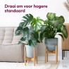 Gadgy Set 2 Podesiva Postolja za Saksije od Bambusa | Prirodno Drvo