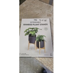 Gadgy Set 2 Podesiva Postolja za Saksije od Bambusa | Prirodno Drvo