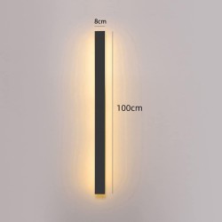 Moderna bela linearna spoljašnja LED zidna lampa dužine 100cm sa IP65 vodootpornom zaštitom