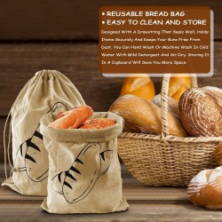 Pamučne Torbe za Hleb (Set 3 kom) | Pamuk i Lan | 40x30cm | Outlet BGD