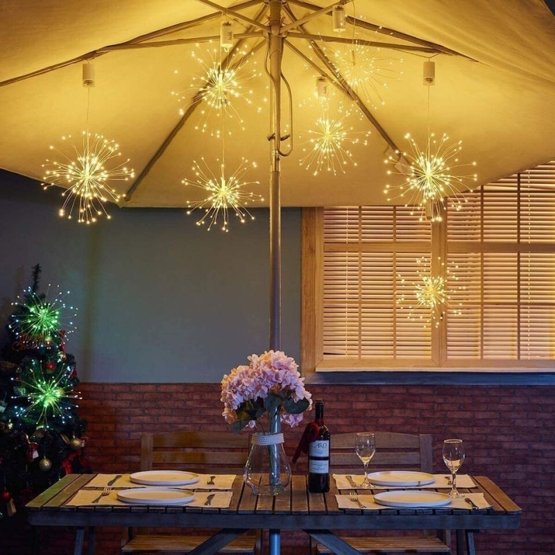 GloBrite Starburst LED lampice u obliku vatrometa sa 120 dioda toplo bele boje