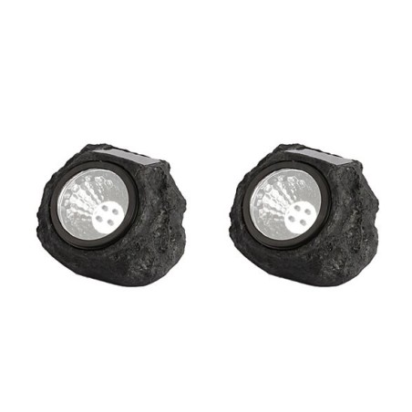 Luminsky Rocky set od 2 dekorativne solarne spot lampe, siva | Outlet BGD