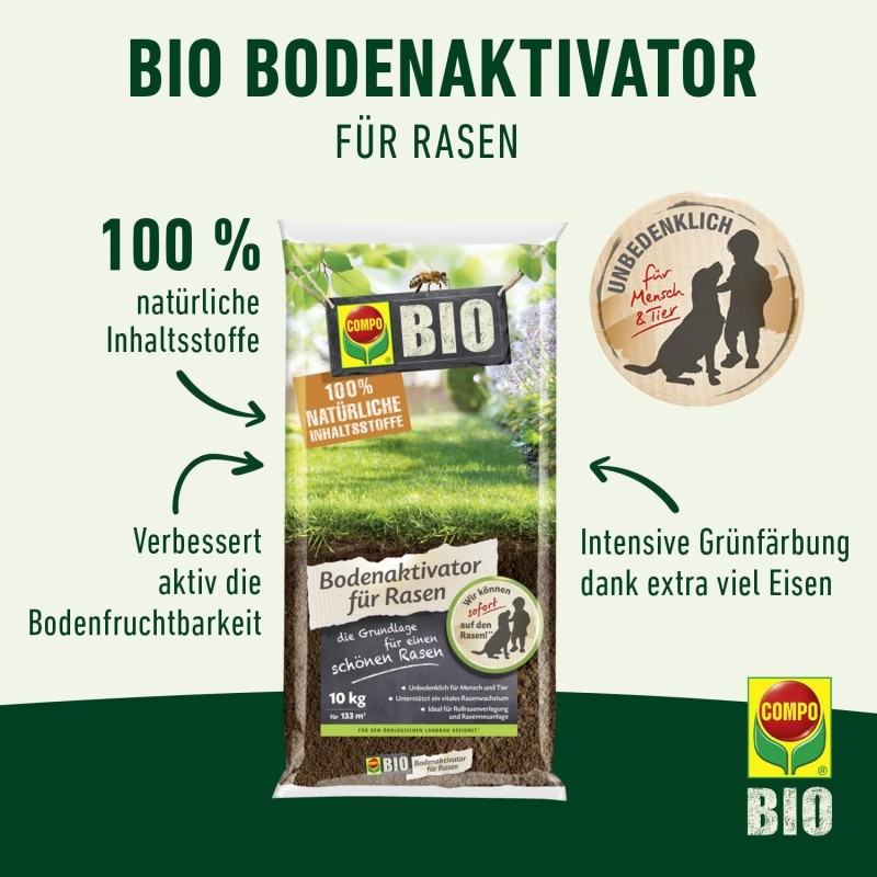 COMPO BIO aktivator zemljišta za travnjake, 10 kg,za 133 m2 | Outlet BGD