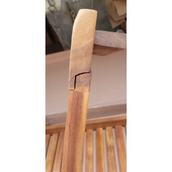 Drvena baštenska ležaljka Mimo II od masiva akacije dimenzija 67x85x200 cm sa točkovima