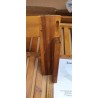 Drvena baštenska ležaljka Mimo II od masiva akacije dimenzija 67x85x200 cm sa točkovima