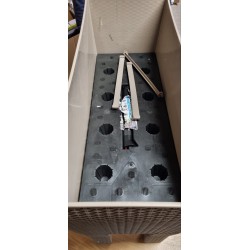 Rato visoka žardinjera, 80x33x65 cm, moka | Outlet BGD