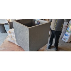 EDA Volcania kvadratna žardinjera, siva,49.5x49.5x49.5 cm- 57 L | Outlet BGD
