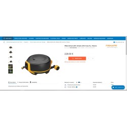 Fiskars XL autom.kolut sa crevom 13 mm na točkovima – 20+7 m | Outlet BGD
