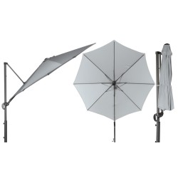 Svetlo sivi Doppler Ravenna Light konzolni suncobran prečnika 300 cm sa aluminijumskim ramom