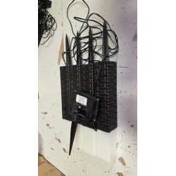 Set od 4 solarne lampe u ratan stilu, crna | Outlet BGD