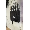 Set od 4 solarne lampe u ratan stilu, crna | Outlet BGD