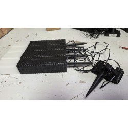 Set od 4 solarne lampe u ratan stilu, crna | Outlet BGD