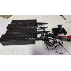 Set od 4 solarne lampe u ratan stilu, crna | Outlet BGD