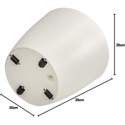 Dehner Mila saksija sa sistemom za navodnjavanje, 35 cm, bela | Outlet BGD