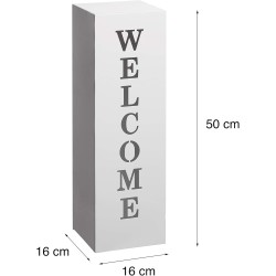 Gartenfreude WELCOME dekorativni stub, 16x16x50 cm, bela | Outlet BGD