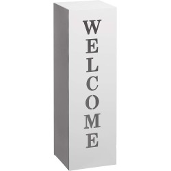 Gartenfreude WELCOME dekorativni stub, 16x16x50 cm, bela | Outlet BGD