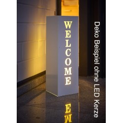 Gartenfreude WELCOME dekorativni stub, 16x16x50 cm, bela | Outlet BGD