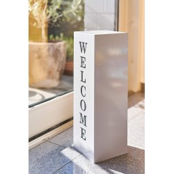 Gartenfreude WELCOME dekorativni stub, 16x16x50 cm, bela | Outlet BGD