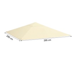 Zamenska navlaka 295x295 cm krova paviljona 3x3 cm, boja ecru | Outlet BGD