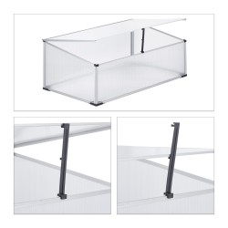 Relaxdays aluminijumski hladni ram 100x60 cm, zimska bašta | Outlet BGD