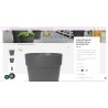 Elho Vibia ravna okrugla 30 cm saksija, antracit | Outlet BGD