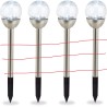 Relaxdays set od 4 LED solarne lampe, prečnik 8 cm | Outlet BGD