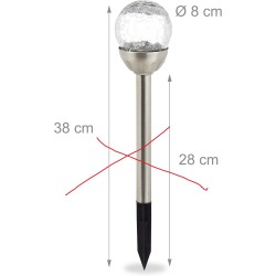 Relaxdays set od 4 LED solarne lampe, prečnik 8 cm | Outlet BGD