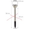 Relaxdays set od 4 LED solarne lampe, prečnik 8 cm | Outlet BGD