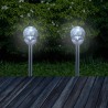 Relaxdays set od 4 LED solarne lampe, prečnik 8 cm | Outlet BGD