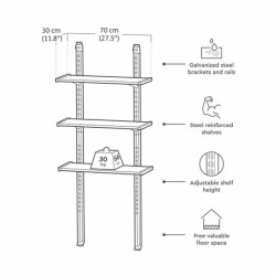 Keter Shelving Kit 70 set polica za Keter šupu, 70x30x180cm | Outlet BGD
