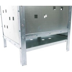WerkaPro kanta za spaljivanje, pocinkovani čelik, 70x40x40 cm, 110 L | Outlet BGD