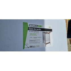 WerkaPro kanta za spaljivanje, pocinkovani čelik, 70x40x40 cm, 110 L | Outlet BGD