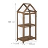 Relaxdays drveni plastenik za balkon, 146x66x47.5 cm | Outlet BGD